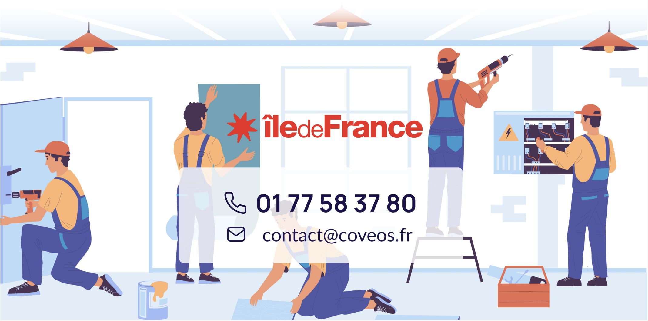 Rénovation intérieure moderne réalisée par COVEOS